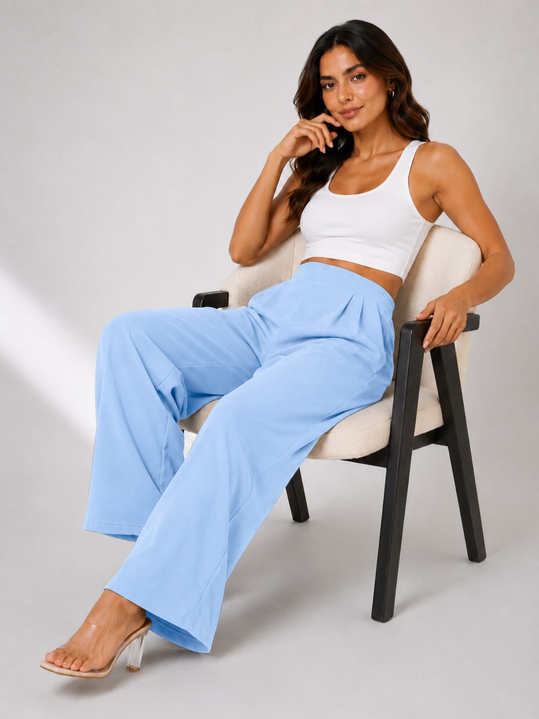 Women's High Rise Wide Leg Trousers
