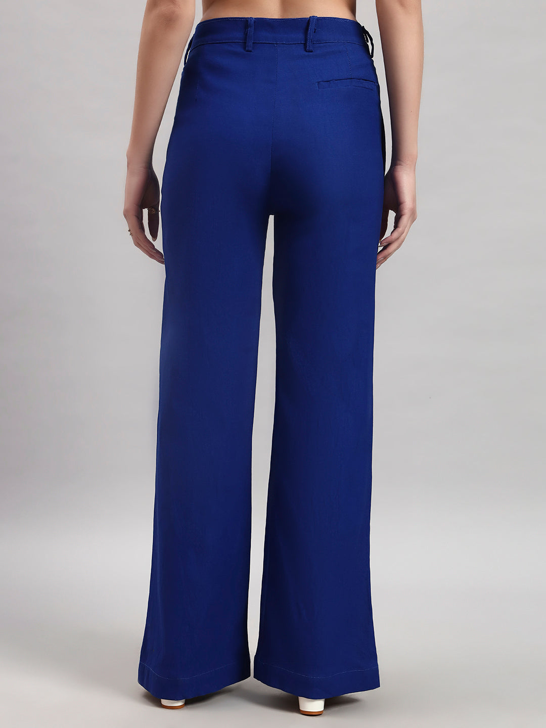 Cobalt Blue Wide-Leg Trousers