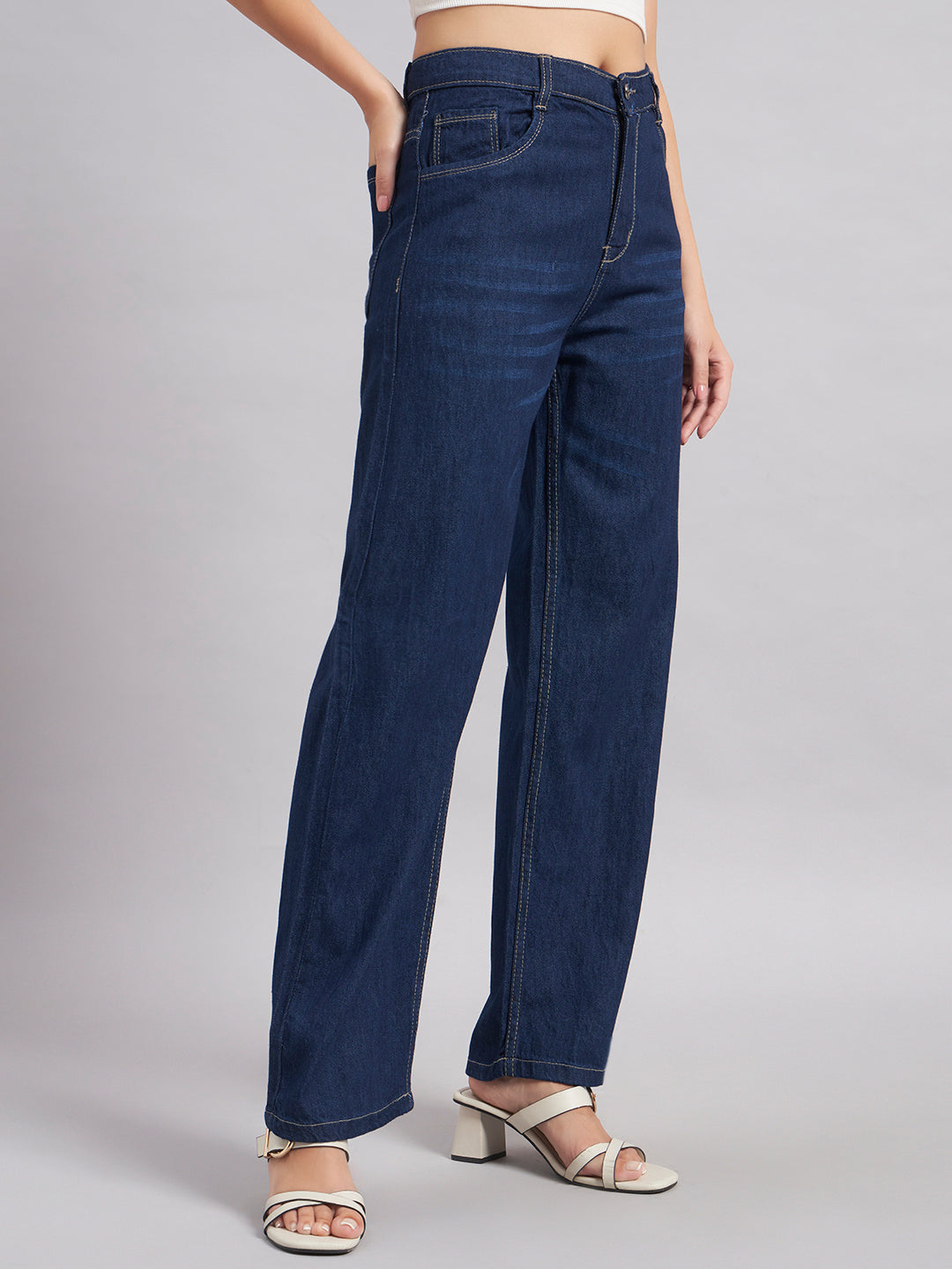 Women London Relaxed Fit Mid-Rise Light Fade Jeans