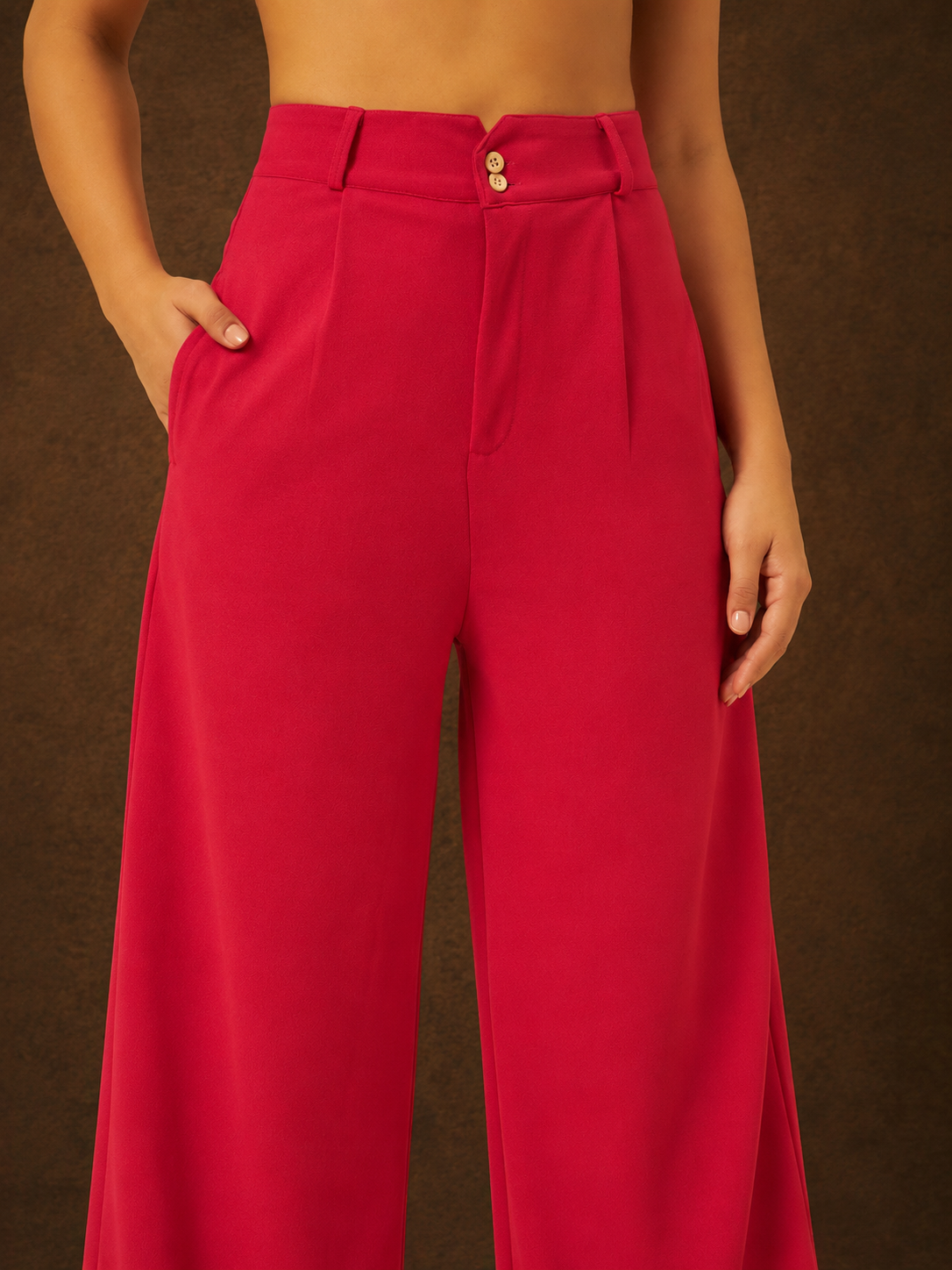 Women's High Rise Wide Leg Trousers