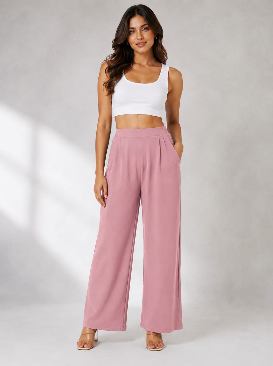 Women's High Rise Wide Leg Trousers