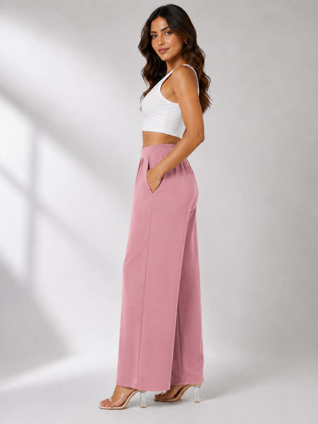 Women's High Rise Wide Leg Trousers