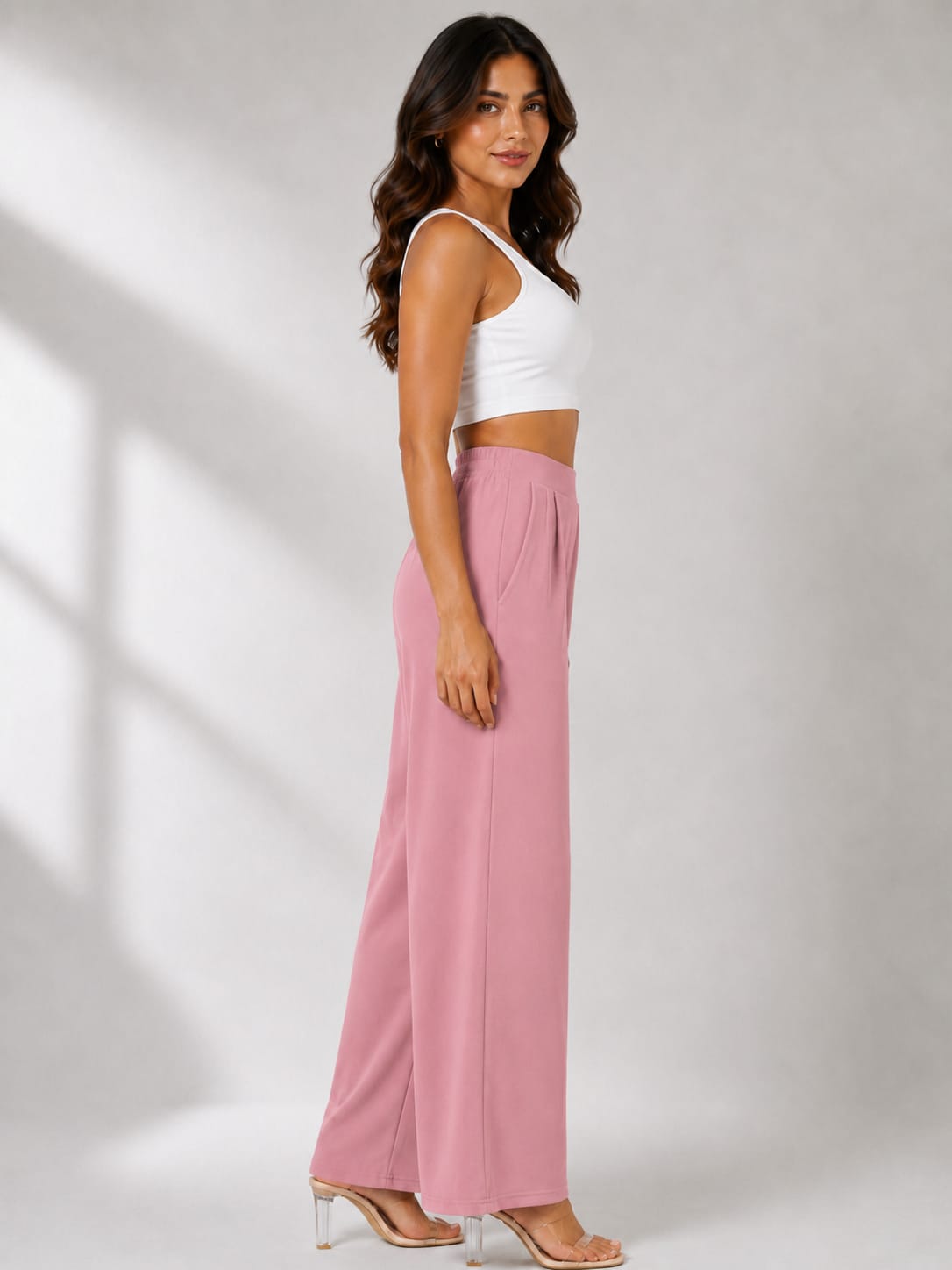 Women's High Rise Wide Leg Trousers