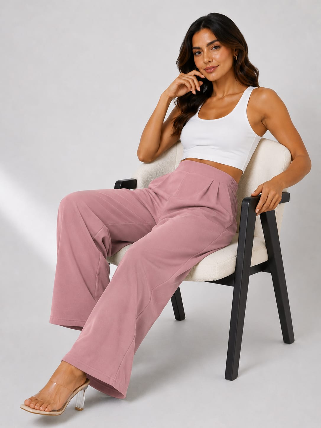 Women's High Rise Wide Leg Trousers